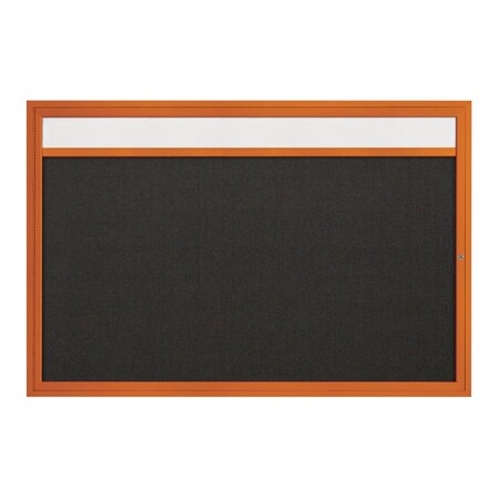 United Visual Products Slim Enclosed Corkboard, 36"x36", Gold Alum Frame/Cloud UVEB3636-GOLD-CLOUD